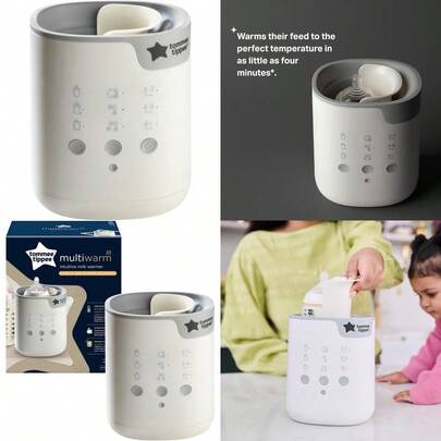 PZW Tommee Tippee - Calentador multicálido de biberones y bolsas blanco calienta a la temperatura corporal en minutos temporizador automático y apagado2537