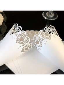 10 tubos de flores de papel con forma de corazón para bodas y fiestas, con diseños de corazones recortados, mariposas y estampados de rosas. Perfectos para decoraciones de pétalos de fiesta, tubos de ramos y decoraciones de confeti. - Multicolor - Ver 10