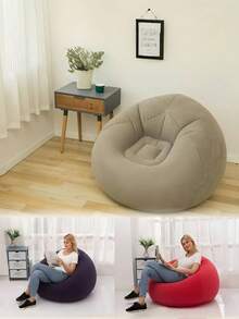 Bean Bag Chairs Inflatable Camping Chairs Inflatable Slouchy Sofa Blow Up Chairs Folding Portable Inflatable Chair For Living Room Bedroom Reading Room - Multicolor - View 3