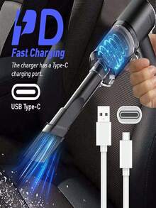 升级版便携式无线手持吸尘器，配备1800mAh可充电电池和强劲旋风吸力，是一款适用于汽车、办公室和家庭的强力无线吸尘器。