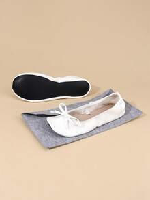 Dép nữ nhẹ, tạo cảm giác như đi chân trần, thời trang thường ngày, mềm mại và thoải mái, đa năng, mỏng, có thể gấp gọn, dễ xỏ, thích hợp cho khiêu vũ. - trắng - Xem 7