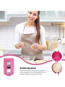 1pc Stainless Steel Egg Shell Opener, Egg Topper Cutter, Egg Cracker, Convenient Breakfast/Dinner/Party Accessory - Multicolor - View 10