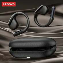 Lenovo Słuchawki douszne Enovo EA360 OWS bezprzewodowe TWS z wiszącym uchem Bluetooth 5.4, sterowanie dotykowe, dźwięk stereo przestrzenny, słuchawki sportowe Ap - Czarne - Zobacz 1