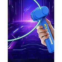 1-Pack Night Glow Electric Rope Launcher With Rotating Loop Lasso Motion - LED Light-Up Kids Toys Boy Toys Perfect Christmas Gift, Easy Trigger Launch For Classroom Christmas Events & Indoor Family Bonding - Xanh đậm - Xem 4