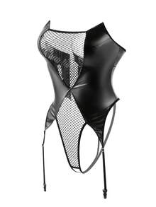 性感内衣，女士连体衣，镂空系带连体衣，发带+连体衣，露背开裆连体衣 - 黑色 - 查看 6