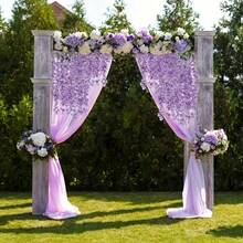 4pcs Faux Wisteria Garland 5.7ft Artificial Flower Vines Perfect For Garden Decor Outdoor Wedding Arches Decor (Purple) - Purple - View 5