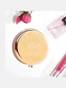 1pc Personalized Floral & Butterfly Pattern Compact Folding Makeup Mirror, Portable Double-Sided Use, Thoughtful Gift For Daughter, Sister, Best Friend, Fashionable, Retro, Modern, Colorful, Casual, Versatile, Soft, Unique, Customizable, Ideal Gift For Her, Girlfriend, Boyfriend, Friend, Great Gift For Valentine's Day And New Year - Multicolor - View 3