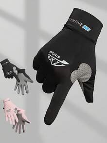 Unisex Anti-Slip Full Finger Protective Gloves, Breathable Sports Fishing Gloves, Lightweight UV Protection Cycling Gloves, Suitable For Fishing, Hiking, Cycling, Driving, Boating And Other Outdoor Activities, Cycling Accessories - Multicolor - View 2