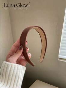 Băng đô cài tóc bằng mút mềm kiểu Pháp cổ điển, màu trắng/nâu trơn, kiểu dáng cao cấp, thời trang, đa năng và thanh lịch dành cho nữ, phù hợp cho sử dụng hàng ngày, rửa mặt/tắm, trang điểm và phối đồ. - hình dạng - Xem 10