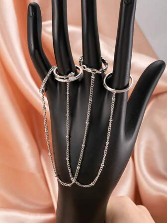 2pcs Fashionable Stainless Steel Matte Rhinestone Butterfly Knuckle Rings, Suitable For Women's Daily, Festival, Date, Engagement, Wedding, Outing, Party Matching