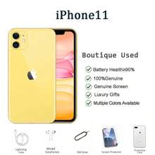 Điện thoại Apple iPhone 11 128GB, tình trạng tân trang loại A+, bao gồm cáp dữ liệu, tai nghe, ốp lưng, miếng dán màn hình cường lực và que chọc SIM. - Màu vàng - Xem 2