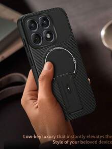 Carbon MOTO EDGE 60 Fusion 5G Phone Case With Ring Holder, Protective Phone Case - Black - View 6