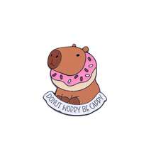 1/7 pièces Broche animale créative Capybara mignon Pin émail métal Insigne Bijoux Vêtements Sac à dos Accessoires Cadeau pour amis - Multicolore - Voir 17