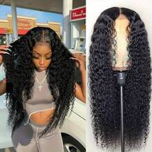 Deep Wave Lace Front Wigs Human Hair 13x6Curly Wig Human Hair 200% Density 13x4 Wet And Wavy Lace Front Wigs Human Hair Pre Plucked Deep Wave Wig For Women With Baby Hair - Natural Black - 查看 8