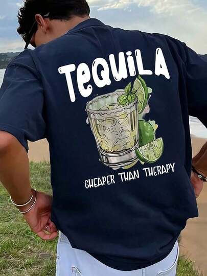 Camiseta de manga corta holgada y estampada de moda para hombres, de gran .| Diseño Exquisito| Esencial para el verano| Fácil de combinar, muestra tu estilo 100% algodón puro y suave