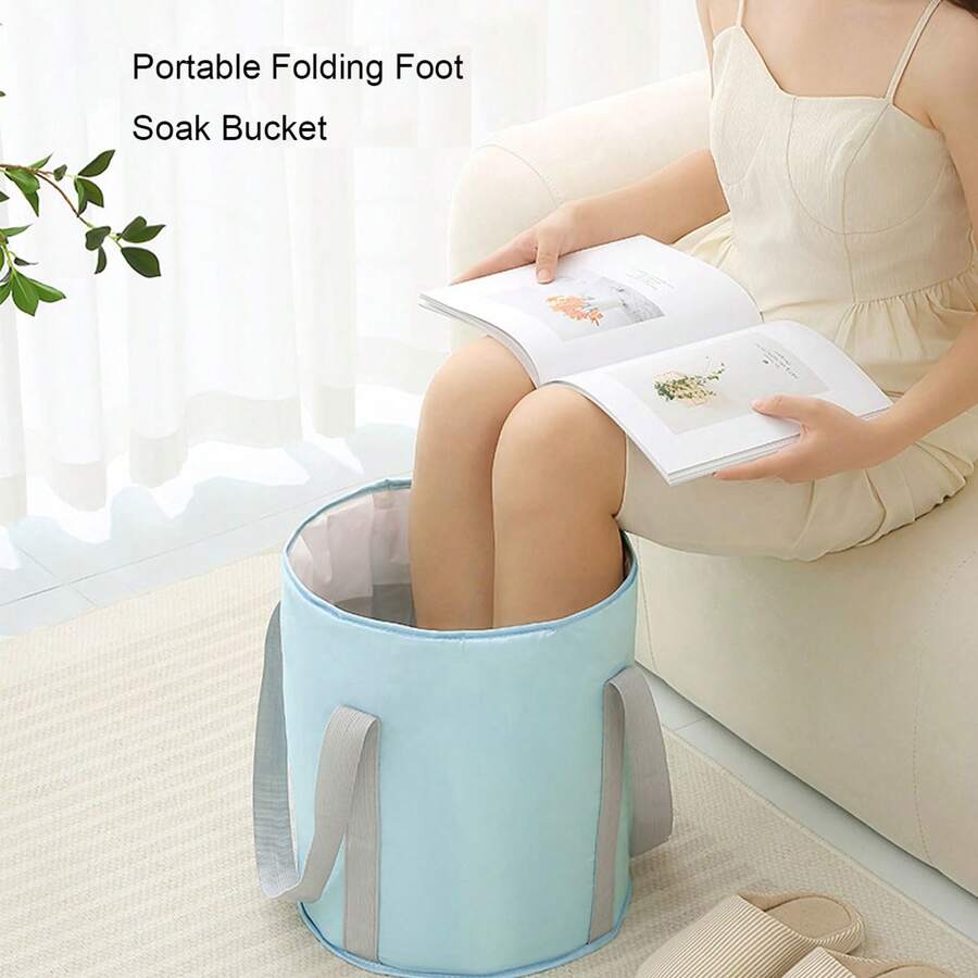 Foldable Foot Soak Tub With Handle, Portable Washing Bag For Fishing, Travel And Camping, Insulated Foldable Foot Soak Bucket, Travel Foldable Foot Soak Bag, 5-Layer Insulated Foldable Foot Soak Tub, Foot Washing Tub, Home Spa Products