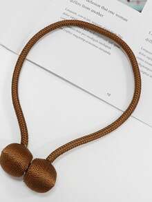 Magnetic Curtain Clips, Magnetic Curtain Tiebacks, Solid Design Curtain Clips, Add Aesthetics To Curtains, Suitable For Living Room, Bedroom And Various Home Curtains - Brown - View 7