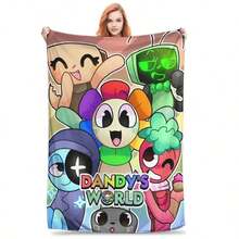 Sprunki Game Theme Blanket - Ultra Soft Polyester Flannel, Rainbow Gradient Color With Sprunki Character Design, All-Season Sofa Bed Cover, Suitable For Gamer Birthday/Anniversary/Holiday Gift - Living Room, Bedroom Decoration, Durable Construction, Fun D - 多色 2 - 查看 12