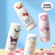 Miniso Sanrio Kuromi 320毫升/10.82盎司双层保温杯 - 316不锈钢，保温/保冷，防漏，适合办公室/家庭/通勤（1个） - 白色 - 查看 3