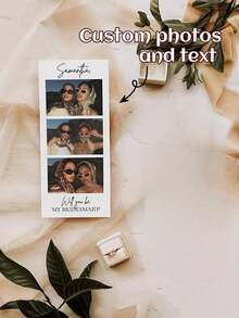 1/3 Personalized Photo Bridesmaid Invitation Card, "Will You Be My Bridesmaid?", Maid Of Honor Card, Wedding Gift, Wedding Souvenir - Multicolor - View 6