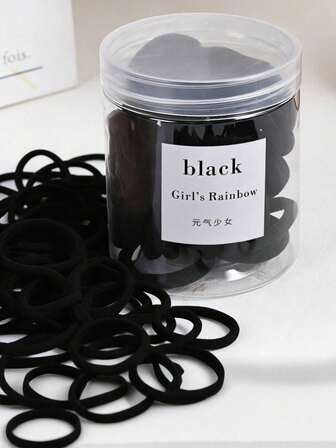 50 piezas/paquete Lazos de pelo de alta elasticidad para mujer, aptos para coletas y diversos peinados (color aleatorio), casuales y versátiles, accesorios para el cabello de mujer, lazos de pelo, bandas de pelo, deportes y fitness