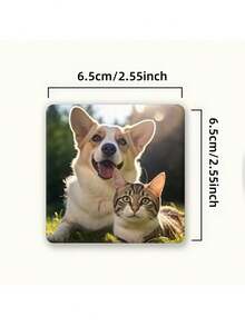 1pc Customizable Cartoon Style Photo Refrigerator Magnet - Personalized Photo Gift, Suitable For Halloween, Christmas, Wedding, Housewarming - Kitchen Decor Magnetic Sticker, Durable, Non-Fading, Removable, Reusable - Fits Any Metal Surface