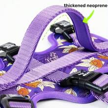 Harnais pour chiens de taille moyenne et grande, modèle large anti-traction avec poignée, respirant et robuste pour les randonnées. - Bleu azur - Voir 6