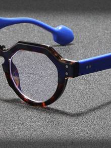 1 Cặp kính mắt nam gọng tròn phối màu, kiểu dáng retro, phong cách đường phố cá tính. - Trong sáng - Xem 7