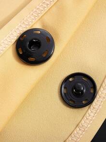 50pcs Small Invisible Buttons, Clothing Buttons, Press Studs, Snap Buttons, Round Metal Snap Fasteners - Black - View 2