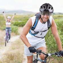 Adult Cycling Helmet with Magnetic Goggles & LED Back Light, Adjustable for Men and Women - Titanio - Ver 7