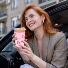 3pcs Reusable Neoprene Iced Coffee Cup Sleeve, Fits Large Cups, Compatible With Various Brands Of Iced Tea And Coffee Cups, Suitable For Hot And Cold Drinks, Great For Valentine's Day - Multicolor - View 8