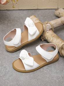Girls' White Princess Sandals, Great For Holiday Parties & Summer Trips - White - View 3