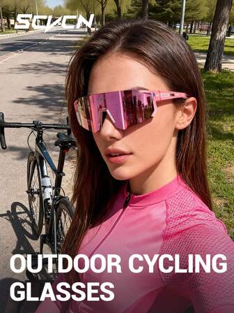  Gafas de ciclismo SCVCN, moda Y2K, gafas para bicicleta para ciclismo de montaña, bicicleta de carretera, deportes al aire libre, ciclismo, conducción, pesca, running, golf, playa, béisbol, montura blanca