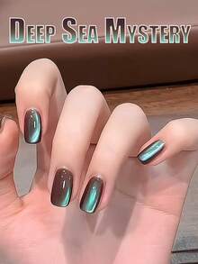 MISS SHAKA 10毫升秋冬美甲深海神秘琥珀绿棕色浅水晶玻璃珠猫眼凝胶指甲油美甲沙龙家用DIY超闪美白流行美甲艺术美甲用品 - 彩色 - 查看 10