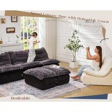 Hobestluk - Sofá de espuma para espacios pequeños cómodos sofás con reposapiés sofá reclinable sofás pequeños para sala de estar recámara departamento gris oscuro - Grisoscuro - Ver 7