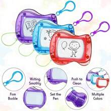 3 Pieces Set: Mini Drawing Board, Writing Board, Backpack/Keychain Notebook, Erasable Sketchbook, Birthday Party Gift Bag Stuffing, Back-To-School, Valentine's Day, Wedding, Birthday Gift [Random Colors And Styles] [Some Accessories Have Random Colors], Back-To-School, Ramadan