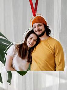 1-2 piezas Colgantes de acrílico personalizados con foto de pareja - Regalos personalizados para el Día de San Valentín y decoración colgante para el hogar, dormitorio, espejo del coche, adornos multifuncionales y duraderos, regalos exquisitos y elegantes para él, ella, amigos, perfectos para el Día de San Valentín, cumpleaños, boda, aniversario - Multicolor 1 - Ver 4