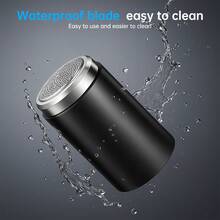Electric Shaver, Rechargeable Mini Portable Shaver, Smart Floating Shaver, USB Rechargeable Electric Shaver,Waterproof Shaving Tool,Face Cleaning Cordless Shaver, Men's Gift Battery Capacity 500mAh,Portable For Home And Travel Use - màu đen - Xem 7