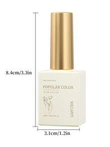 XEIJAYI 1PC Nude Pink Color Ice Through Gel Nail Polish 15ML Soak Off Glitter Gel Polish For All Seasons - Home Salon Nail Art DIY - PinkNude - View 8