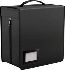 Cajas de Almacenamiento para CD, contenedor con capacidad para 400, Caja de Almacenamiento de DVD Ignífug, Carpeta de CD/DVD, Bolsa de Almacenamiento Portátil para Automóviles Domésticos - 1 - Ver 1