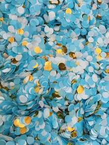 1pc Colorful Sequin Round Confetti Atmosphere Decor For Baby Birthday Party, Balloons & Paper Pieces, Suitable For Party Decoration - Multicolor - View 9