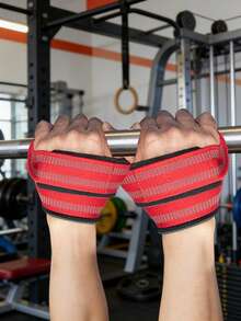 2pcs 8-Shape Lifting Straps, Barbell Deadlift Grip Assistance Bands, Large Loop Hand Protector, Pull-Up Assist Bands, Chin-Up Bar Fitness Training Accessories, Barbell Anti-Slip Deadlift Straps - Multicolor - View 6