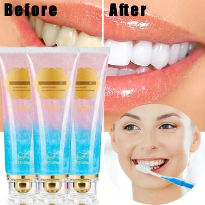 Three Packs Of Mint Teeth Cleaning Toothpaste - Contains Nicotinamide, Mint Extract, Deep Cleaning Teeth, Rich Foam, Mild And Non-Irritating, Suitable For Most People, Carry With You When Traveling At Home, Dental Care, Oral Hygiene, Refreshing Taste, Gentle Formula, Rich In Nicotinamide, Whitening Toothpaste, Daily User, Sensitive Teeth