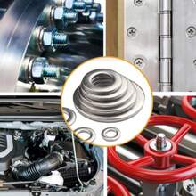 270pcs Stainless Steel Multi-Size Washer & Gasket Assortment Kit, Nut Fixing Fastener Washers, Suitable For Industrial Connector Fastening