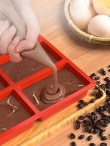 1pc Multi-Functional Silicone Mini Bread Baking Tray, Silicone Baking Tray, Silicone Ice Tray Mold, Non Stick Mini Bread Baking Tray, Used As An Ice Making Tool In Summer And Baking Tray Tool In Winter, 9 Cavity Silicone Bread Baking Trays, Square Ice Maker, Very Suitable For Mini Bread, Cakes, Bread And Meat, Cakes, Ice Cubes - Multicolor - View 4