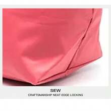 Bolso de mano plegable para mujer, con asa superior, diseño de bolso de mano de gran capacidad, regalo perfecto para novia - Rosa - Ver 7