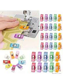 20 Pieces Of Colorful Plastic Sewing Clips - Versatile Handmade Clips Suitable For Crochet, Weaving, Patchwork, And Paper Art - Durable, Reusable, Non Slip Grip (Mixed Colors), Sewing Accessories, Weaving Tools, Decorative Handmade Tools - ngẫu nhiên - Xem 1