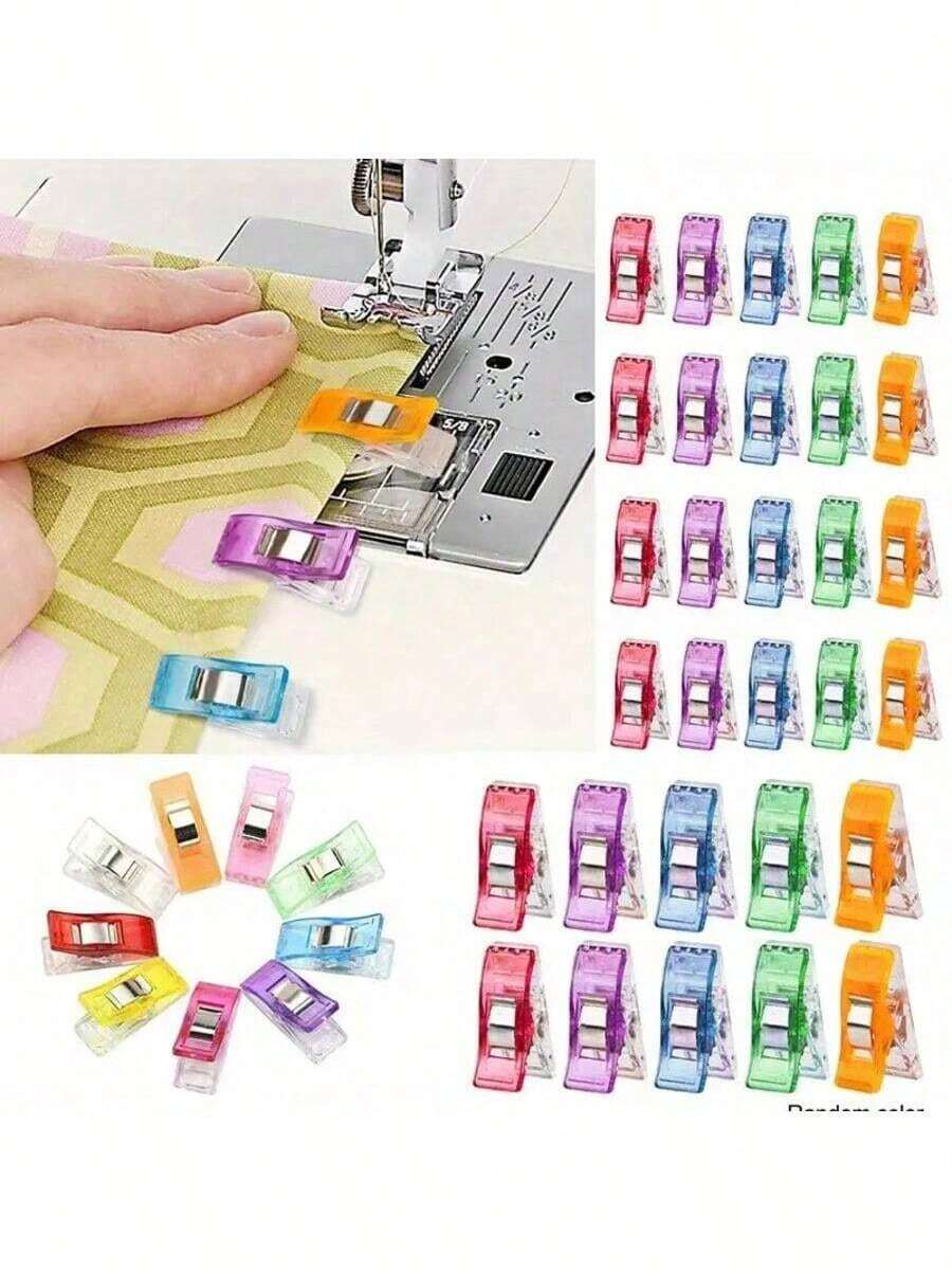 20 Pieces Of Colorful Plastic Sewing Clips - Versatile Handmade Clips Suitable For Crochet, Weaving, Patchwork, And Paper Art - Durable, Reusable, Non Slip Grip (Mixed Colors), Sewing Accessories, Weaving Tools, Decorative Handmade Tools - ngẫu nhiên - Xem 1