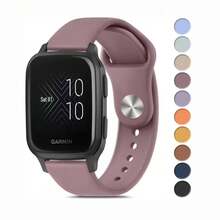 Quick Release Watch Bands Compatible With Garmin Venu Sq/Venu Sq 2 - Soft Silicone Sport Strap, 20mm - 20mm - View 1
