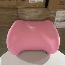 腰枕，符合人体工程学的睡眠腰部支撑垫，带记忆泡沫的矫形脊椎缓解垫，带柔软涤纶套的便携式背部安抚器，可机洗，不对称形状，蓝色'